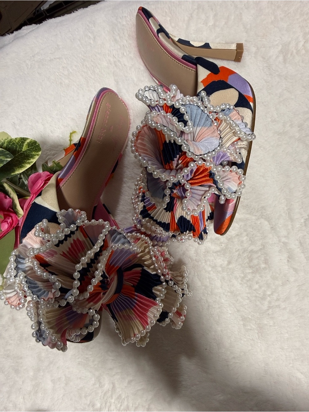 Gianni Bini floral Embellished heels - Picture 7 of 11
